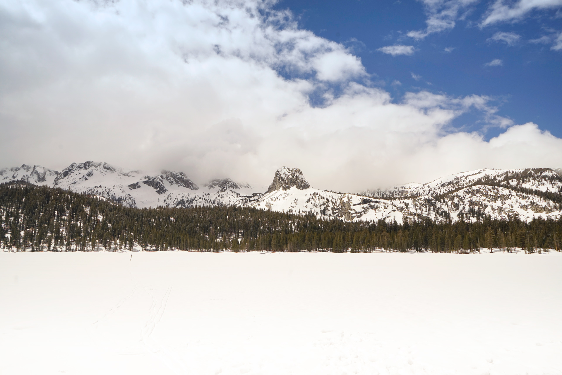 Snowshoeing Lake Mary and Twin Lakes