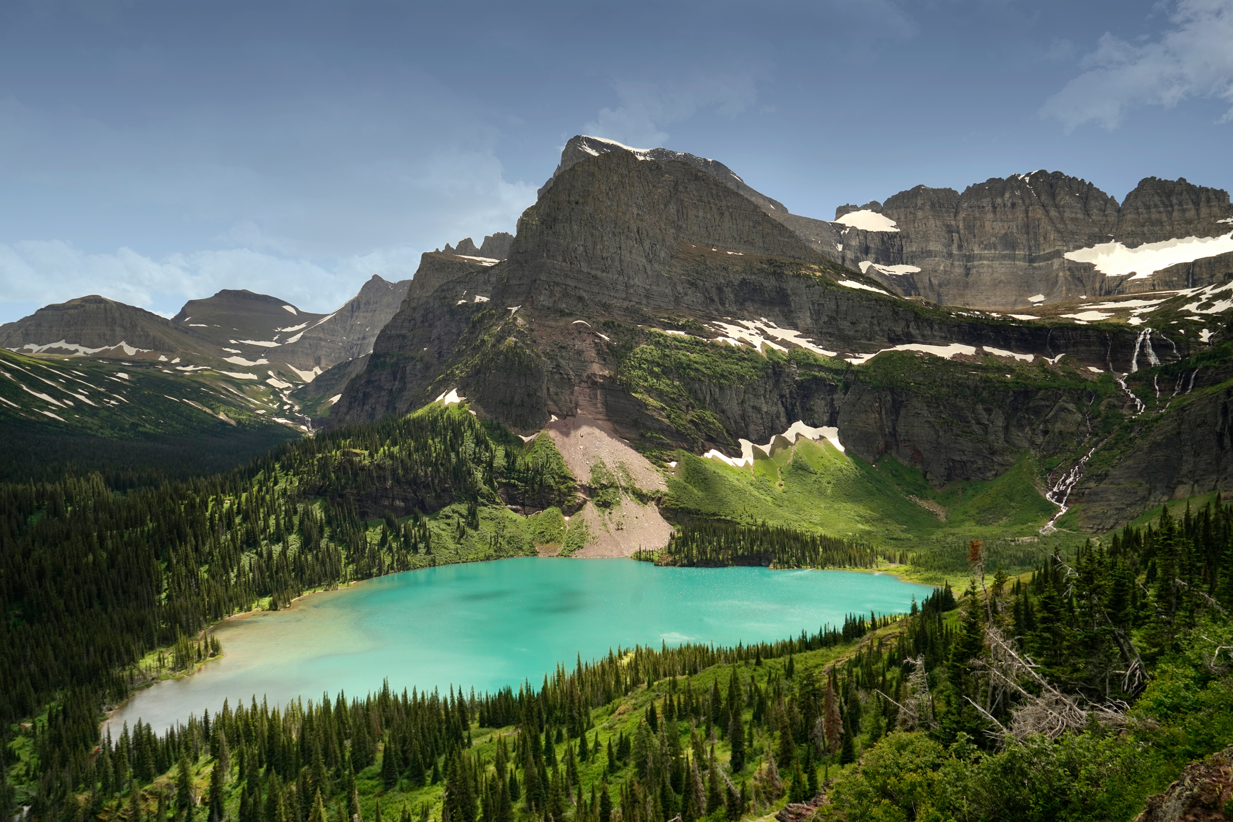 Lower Grinnell Lake from the Grinnell Glacier Trail