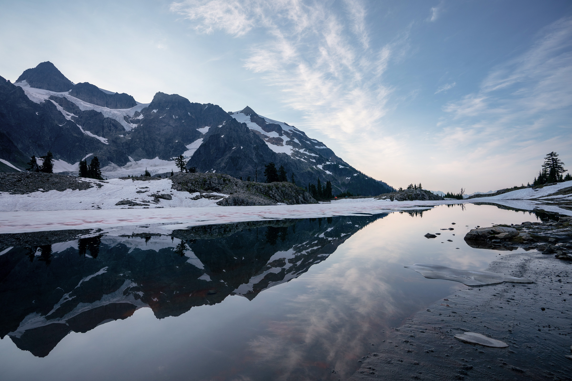 Lake Ann morning reflection of Mt. Shuksan